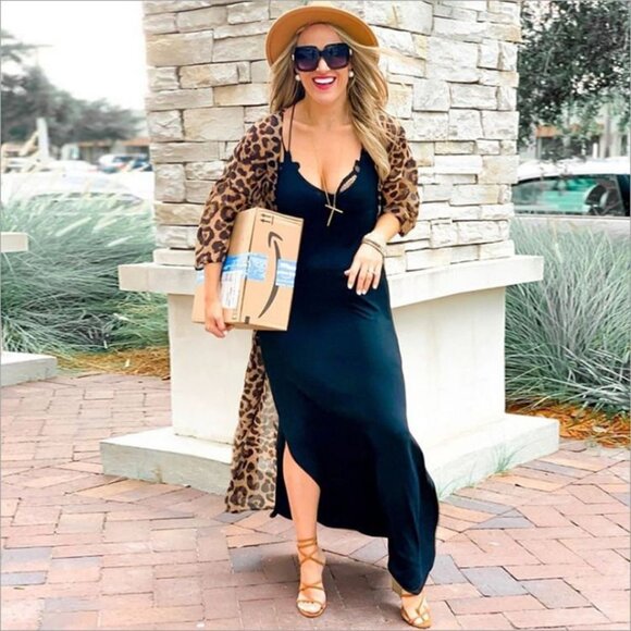 NEW Cover Up Animal Print Leopard Swim Tie Waist Kimono Duster Beach Sheer Flowy - Picture 3 of 10